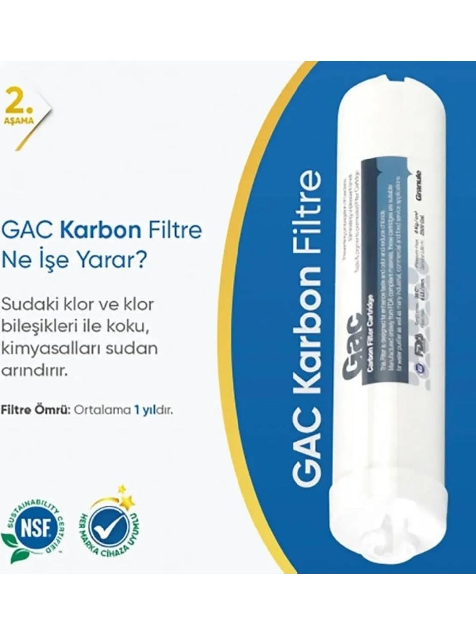 Kapalı Kasa Su Arıtma Cihazlarına Uyumlu 5'li Filtre Seti No Name Membrane Pro - Görsel 4