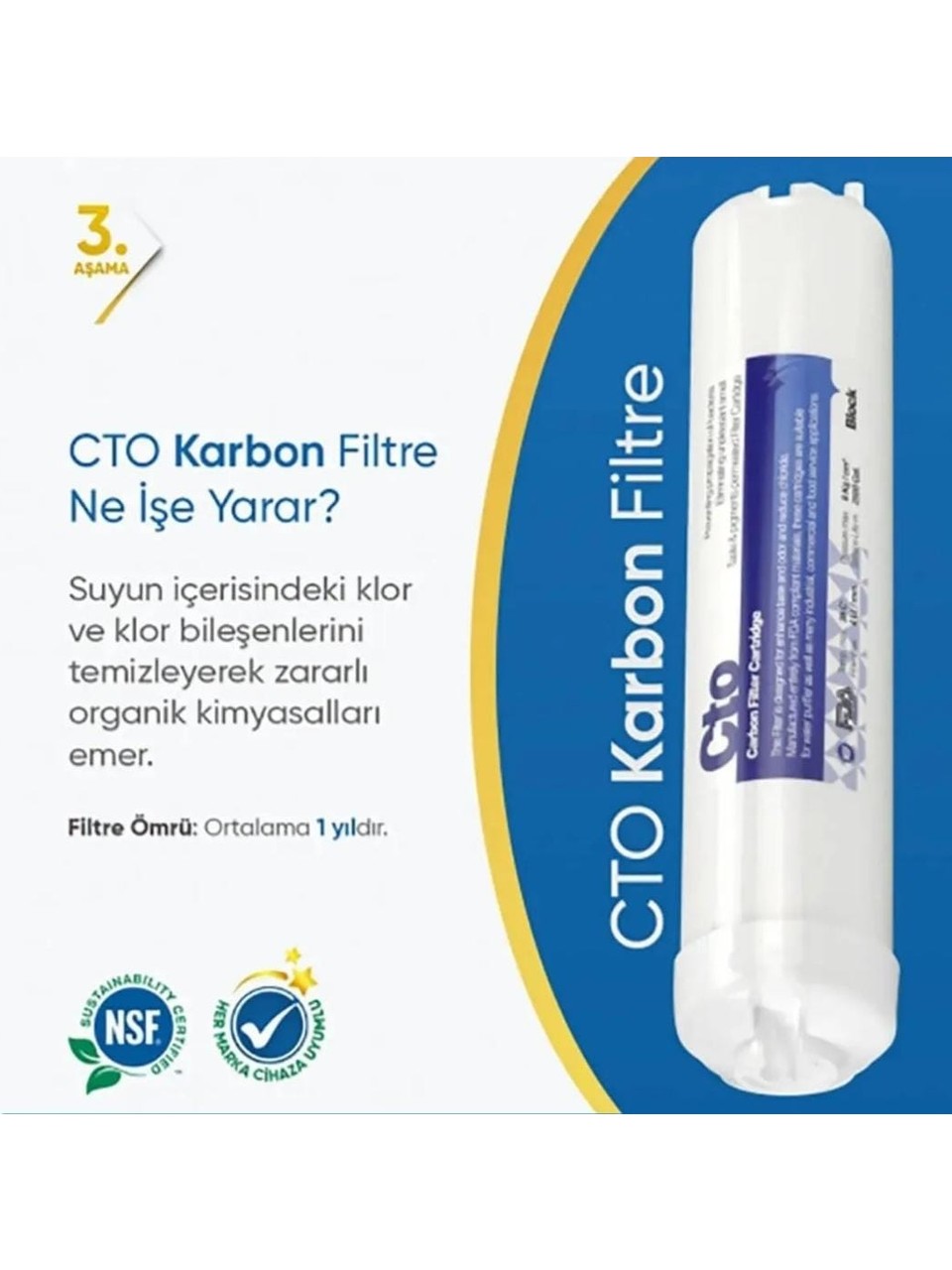 Kapalı Kasa Su Arıtma Cihazlarına Uyumlu 5'li Filtre Seti No Name Membrane Pro - Görsel 5