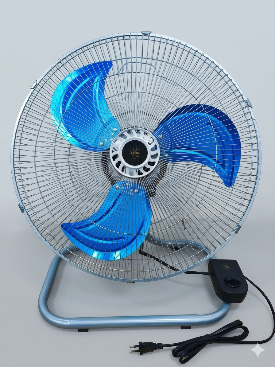Gülşah Fan Ayaklı Vantilatör 18” | Güçlü ve Sessiz Fan | 55W Tasarruflu | Yükseklik Ayarlı | Ev Tipi Krom - Görsel 3