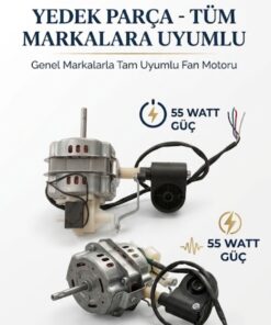 Gülşah Fan 55W Vantilatör Motoru, 18 Inç Ayaklı ve Sanayi Tipi Vantilatörlerle Uyumlu Olacak Şekilde Tasarlanmıştır. Birçok Marka ve Model ile Uyum Sağlar.