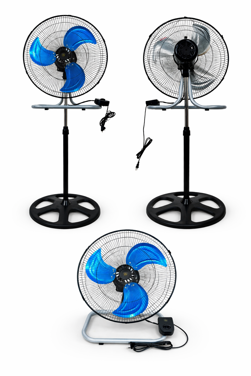 Ayaklı Vantilatör 18” | Güçlü ve Sessiz Fan | 55W Tasarruflu | Yükseklik Ayarlı | Ev Tipi Siyah