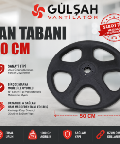 Sanayi Tipi Vantilatör Ayak Tabanı – 50 cm Çap – 1200 Gr Ağır Taban