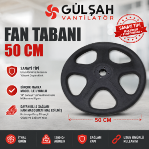 Sanayi Tipi Vantilatör Ayak Tabanı – 50 cm Çap – 1200 Gr Ağır Taban